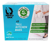 Hippo Sak frente del paquete mostrando 45 bolsas y beneficio ecológico