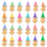 HLXGFCAI paquete frontal con 30 trolls coloridos, ideal para fiestas