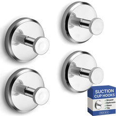 HOME SO chrome hook front pack showing four suction hooks and clean look benefits