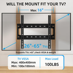 HOME VISION side profile highlighting the 1-inch low-profile gap for neater appearance