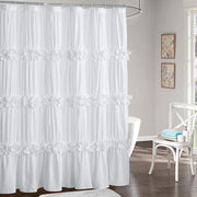 Homechoice Decor cortina frontal mostrando volantes y aspecto elegante