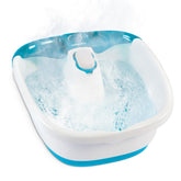 HoMedics foot spa front view showing compact design and accessibility