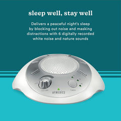 Homedics SoundSleep junto a cuna en habitación de bebé creando rutina de sueño calmada