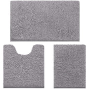 HOMEIDEAS alfombrilla frontal grande en chenilla gris mostrando absorción y confort
