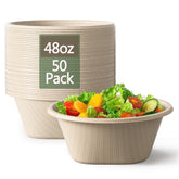 Homestockplus bol frontal de 48 oz mostrando formato y capacidad porción