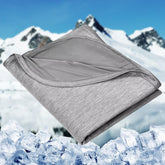 HOMFINE cooling blanket front breathable side showing airflow benefit
