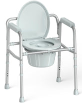 HOMLAND front view showing full commode and sturdy frame for secure support