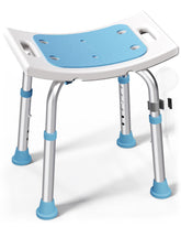 HOMLAND front view shower chair showing sturdy seat and frame for stable bathing