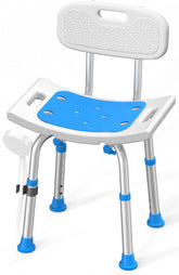 HOMLAND silla de ducha vista frontal, soporte estable y ergonomía
