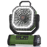 Honesorn front view green fan showing compact portable design and benefits