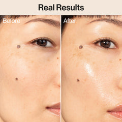 Honest Beauty recarga junto al envase full size para uso y ahorro