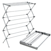 Honey-Can-Do front view of grey drying rack shows large capacity and stability