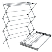 Honey-Can-Do front view of grey drying rack shows large capacity and stability