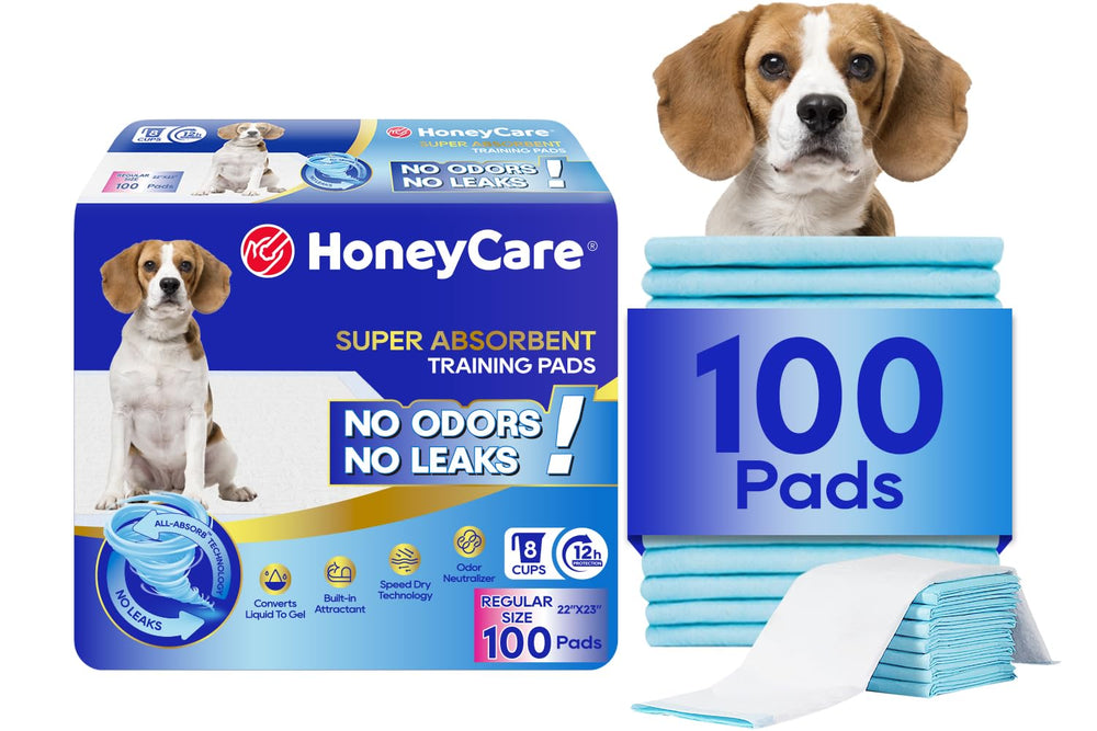 HONEY CARE empaque frontal mostrando 100 unidades y tamaño grande
