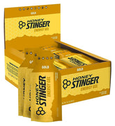 Honey Stinger embalaje frontal mostrando 24 geles, opción práctica para almacenamiento