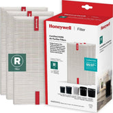 Honeywell filtro HEPA R frontal mostrando diseño y sello de calidad