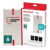 Honeywell filtro HEPA R frontal mostrando diseño y ajuste, confianza en repuesto original