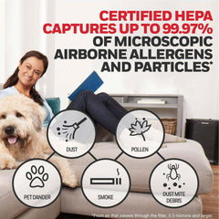 Honeywell filtro HEPA R siendo instalado en purificador para mejor rendimiento