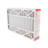 Honeywell Home vista frontal del filtro mostrando tamaño y etiqueta, mejora del aire
