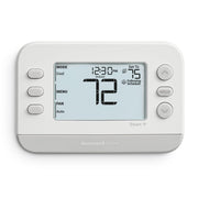 Honeywell Home front view showing gray trim and clear display for style matching