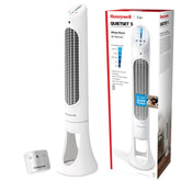 Honeywell HYF260 vista frontal mostrando diseño compacto y flujo de aire eficiente