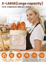 honiitaa bag holding sourdough on kitchen counter, keeps loaf fresh benefit