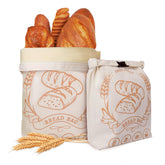 honiitaa front view of two off-white beeswax bread bags, durable storage benefit