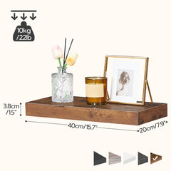 HOOBRO shelf in bathroom holding toiletries and decor for organized countertop-free storage