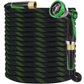 HORTICORA front view of full-length 100 ft hose showing portability and lightweight benefit