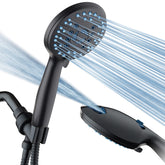 Hotel Spa AquaCare front view showing 8-mode head and ergonomic handle benefits strong spray