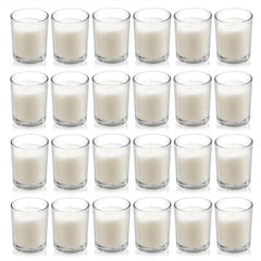 Housecret pack frontal de 24 velas votivas en vaso, ideal para eventos