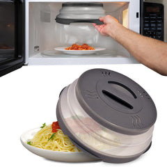 HOVER COVER vista frontal protege microondas evitando salpicaduras