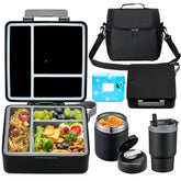Howeemo set completo frontal mostrando termo, botella y bolsa, organización práctica