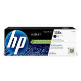 HP 138X vista frontal del envase mostrando marca y modelo, calidad fiable