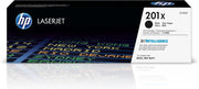 HP 201X front packaging showing cartridge box and compatibility benefits