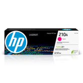 HP 210A magenta cartridge front view showing form factor and easy install benefit