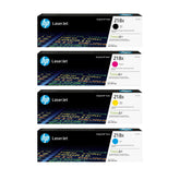 HP 218X front packaging showing four cartridges and clear product labeling for reliable supply