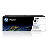HP 414A cartridge front view showing label and model for accurate replacement