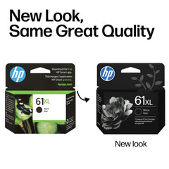 HP 61XL cartridge top view demonstrating compact design and reliable fit