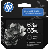 HP cartucho 63XL/65XL frente mostrando diseño y calidad