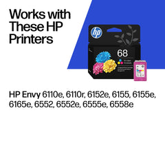 HP boquilla y chip del cartucho 68 primer plano para conexión precisa