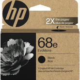 HP 68e front packaging showing cartridge and branding, ensures correct purchase