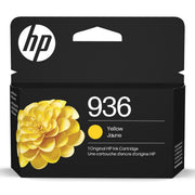 HP 936 yellow cartridge front packaging showing product branding and fit