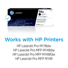 HP 94A side label details highlighting model CF294A and yield