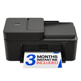 HP DeskJet 4355 vista frontal mostrando su diseño compacto y ahorro de espacio