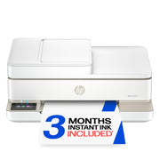 HP Envy 6555 vista frontal mostrando diseño compacto y pantalla