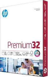 HP premium32 front packaging showing ream and label for reliable printing