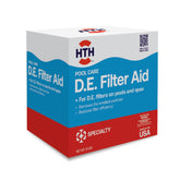 HTH front container showing product and clear labeling, helps restore filtration efficiency
