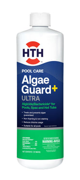 HTH front label showing product name and benefits for clear water