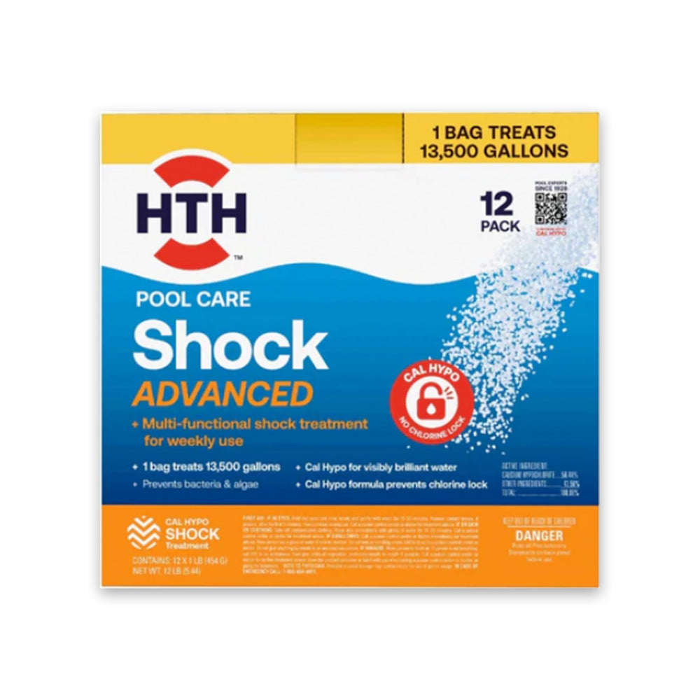 HTH embalaje frontal del pack de 12 mostrando conveniencia y almacenamiento
